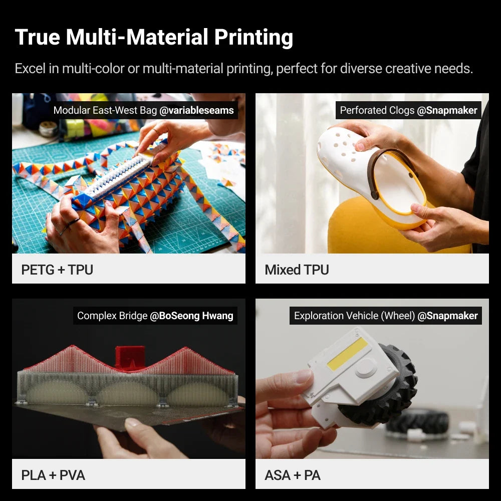 Snapmaker U1 true multi-material printing