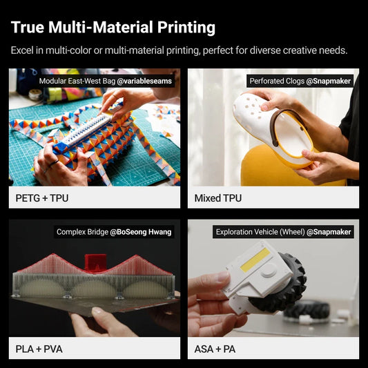 Snapmaker U1 true multi-material printing